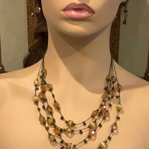 Beautiful costume necklace earring set
